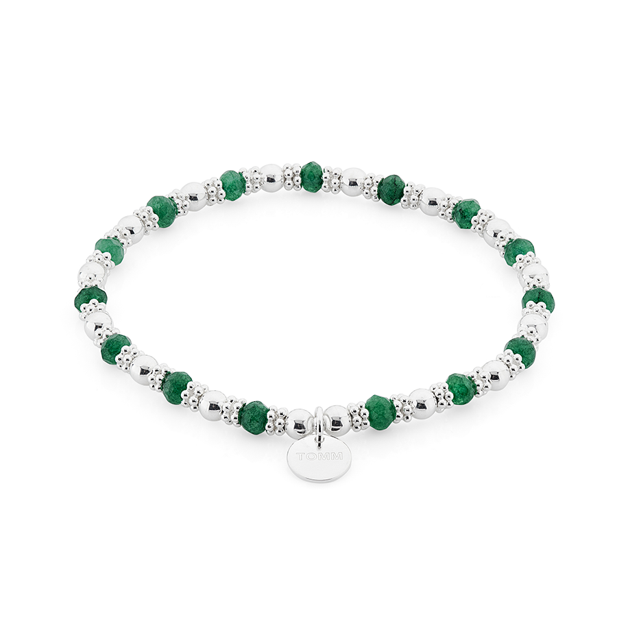 Freedom Emerald Agate Bead Bracelet