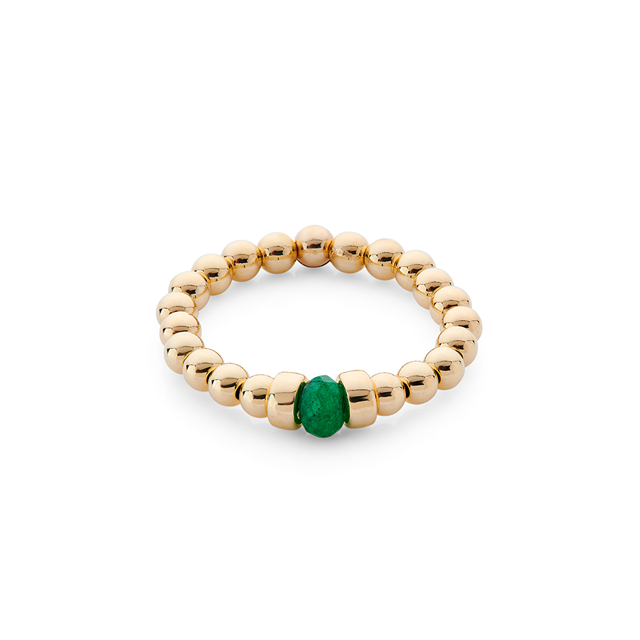 Load image into Gallery viewer, Emerald Green Agate Ring
