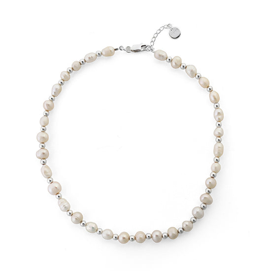 Short Seed Pearl Beaded Necklace | 18ct Gold Plated/Pearl | Missoma
