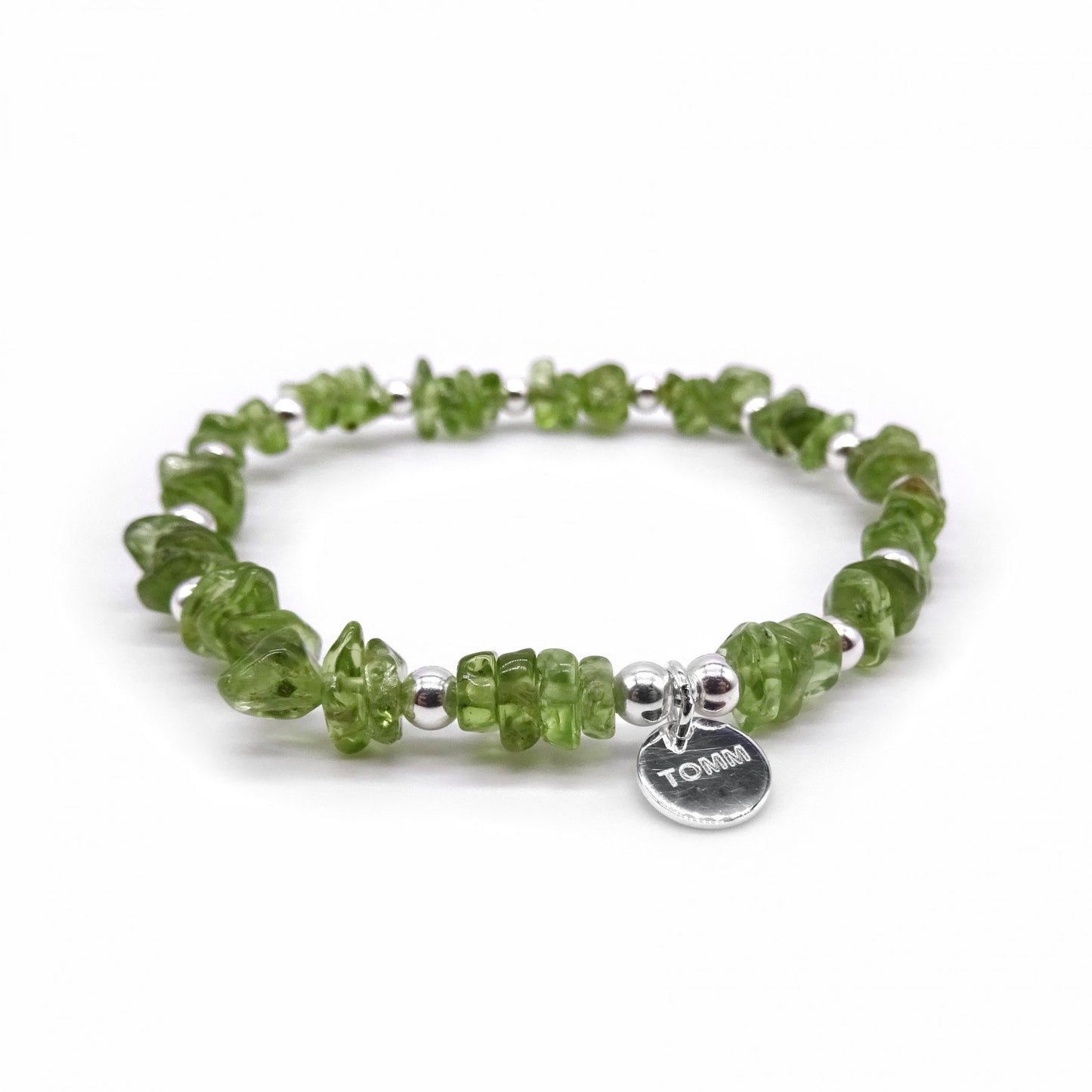 Peridot and Herkimer Diamond Mini Crystal Bracelet by Healing Stones for You