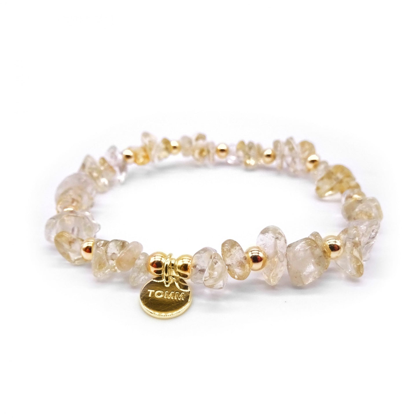 Gold citrine gemstone bracelet