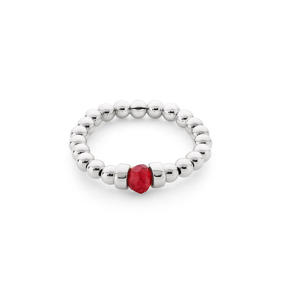 Ruby Red Agate Ring