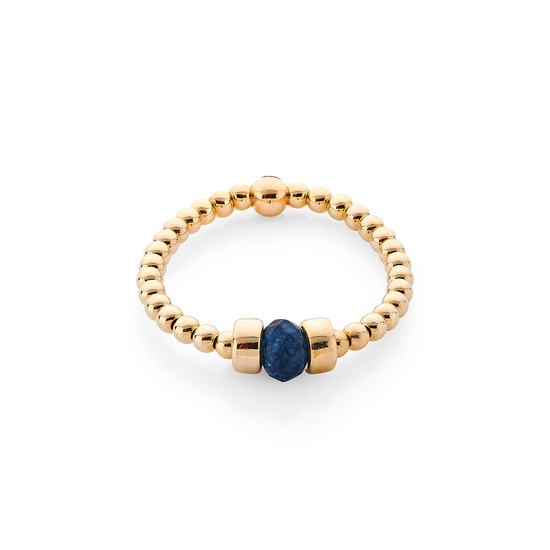 Dainty Midnight Blue Agate Ring