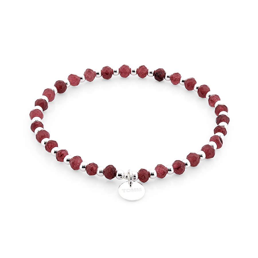 Dream Ruby Red Agate Crystal Bracelet