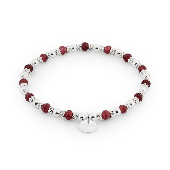 Load image into Gallery viewer, Freedom Red Agate Bead Bracelet
