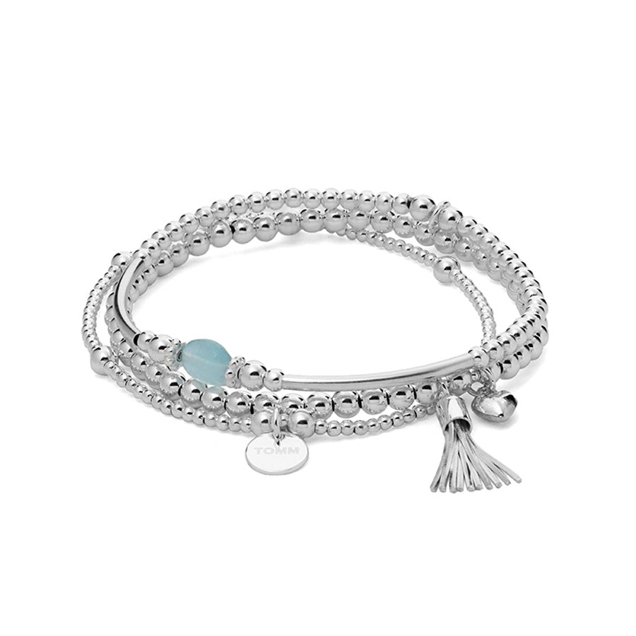 Aquamarine Bracelet Diamond Accents Sterling Silver | Jared