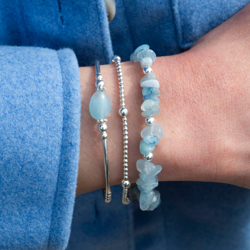Real aquamarine hot sale bracelet